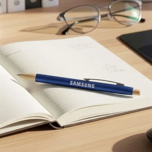 Charon Aluminum Ballpoint Pen w/Bamboo Clicker & Tip