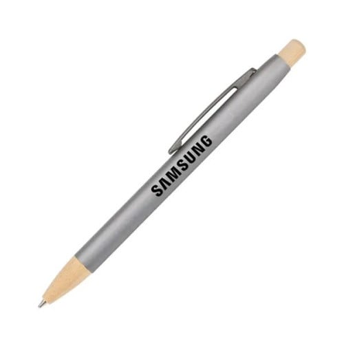 Charon Aluminum Ballpoint Pen w/Bamboo Clicker & Tip