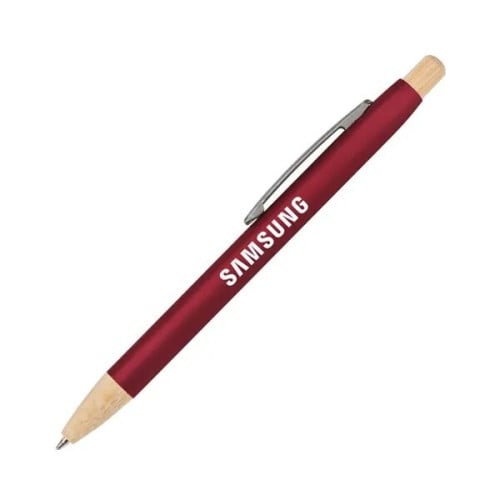 Charon Aluminum Ballpoint Pen w/Bamboo Clicker & Tip