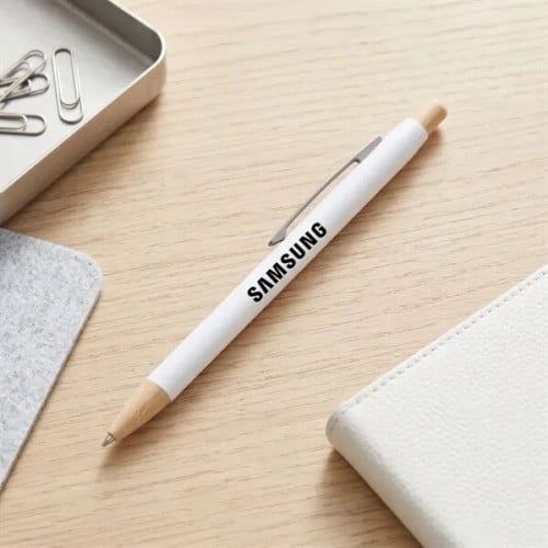 Charon Aluminum Ballpoint Pen w/Bamboo Clicker & Tip
