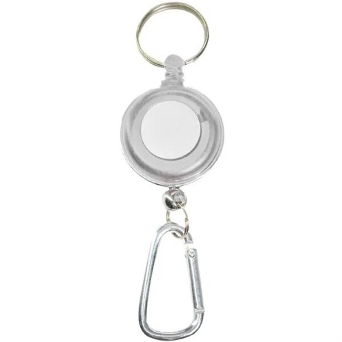 Transparent Badge Reel with Carabiner and Keyring