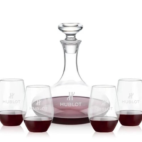 Elliston Decanter & Vale Stemless Wine Set