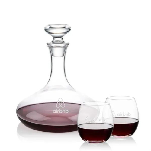 Elliston Decanter & Redmond Stemless Wine Set