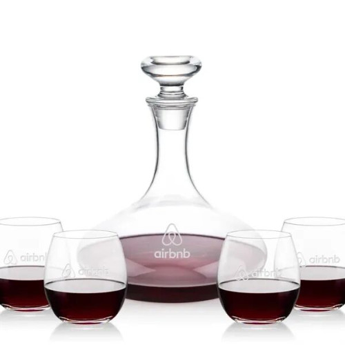 Elliston Decanter & Redmond Stemless Wine Set