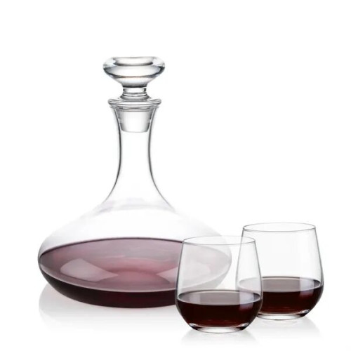 Elliston Decanter & Garland Stemless Wine Set