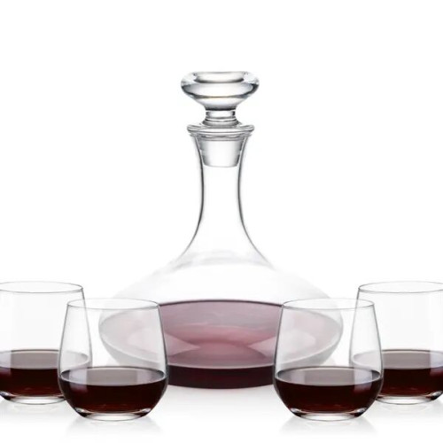 Elliston Decanter & Garland Stemless Wine Set
