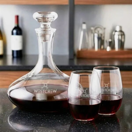 Elliston Decanter & Carlita Stemless Wine Set