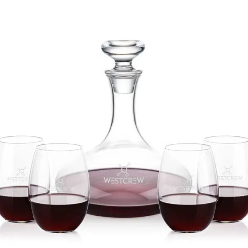 Elliston Decanter & Carlita Stemless Wine Set