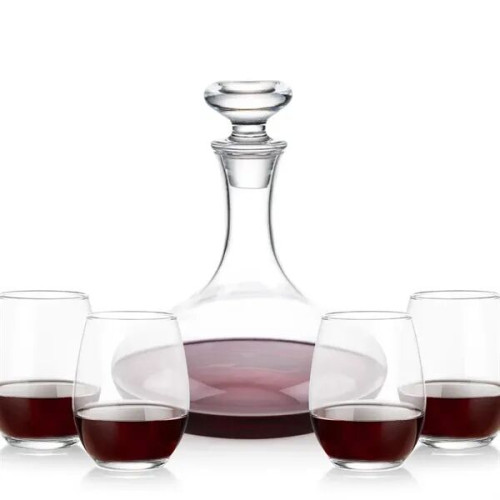 Elliston Decanter & Stanford Stemless Wine Set