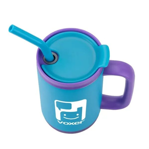 Abelia SS Sip & Twist Lid Mug w/Straw - 16oz
