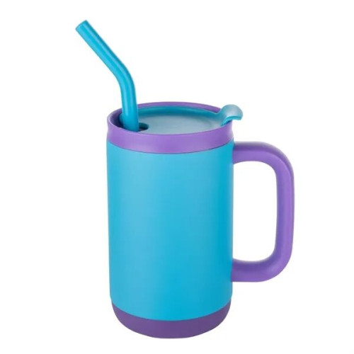 Abelia SS Sip & Twist Lid Mug w/Straw - 16oz