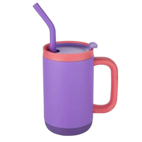 Abelia SS Sip & Twist Lid Mug w/Straw - 16oz