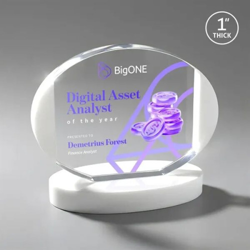 Darwin VividPrint™ Award on Alberton Base - White