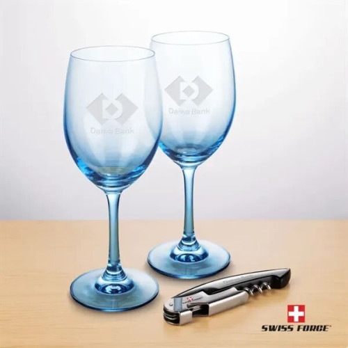 Swiss Force® Wine Tool & 2 Soudan Blue Wine
