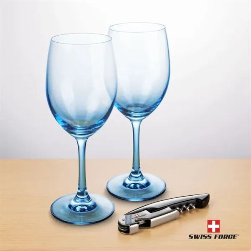Swiss Force® Wine Tool & 2 Soudan Blue Wine