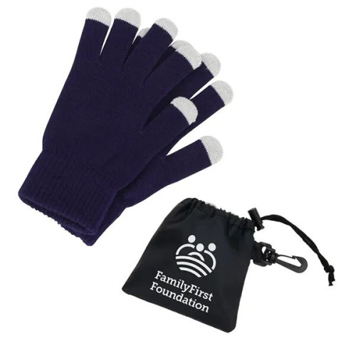 Easy Swipe Touch-Sensitive Glove With Drawstring Pouch