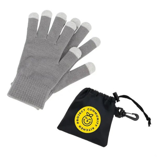 Easy Swipe Touch-Sensitive Glove With Drawstring Pouch