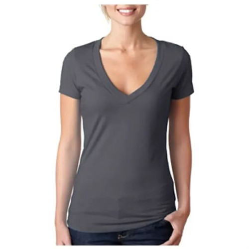 Next Level Ladies CVC Deep V Crew Neck Tee Shirts