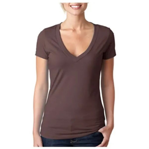 Next Level Ladies CVC Deep V Crew Neck Tee Shirts