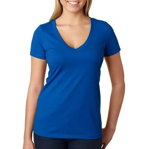 Next Level Ladies CVC Deep V Crew Neck Tee Shirts