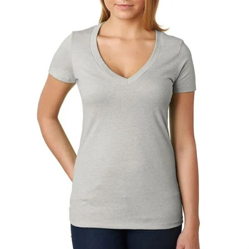 Next Level Ladies CVC Deep V Crew Neck Tee Shirts