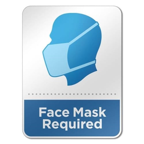 6" x 8" Face Mask Wall Sign