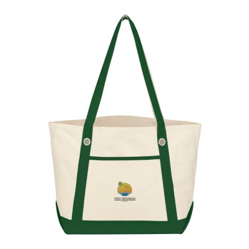 Medium Cotton Canvas Sailing Tote Bag