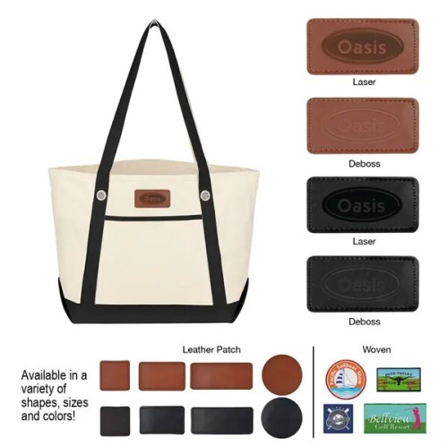 Medium Cotton Canvas Sailing Tote Bag