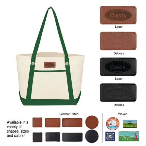 Medium Cotton Canvas Sailing Tote Bag