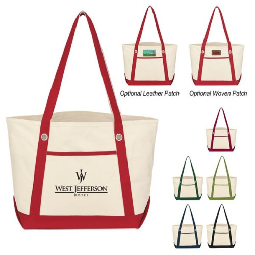 Medium Cotton Canvas Sailing Tote Bag