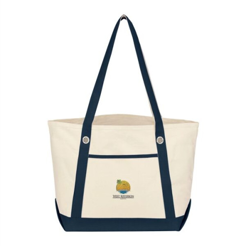 Medium Cotton Canvas Sailing Tote Bag