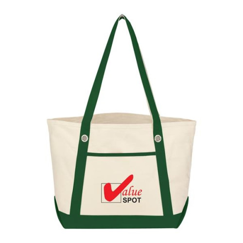 Medium Cotton Canvas Sailing Tote Bag