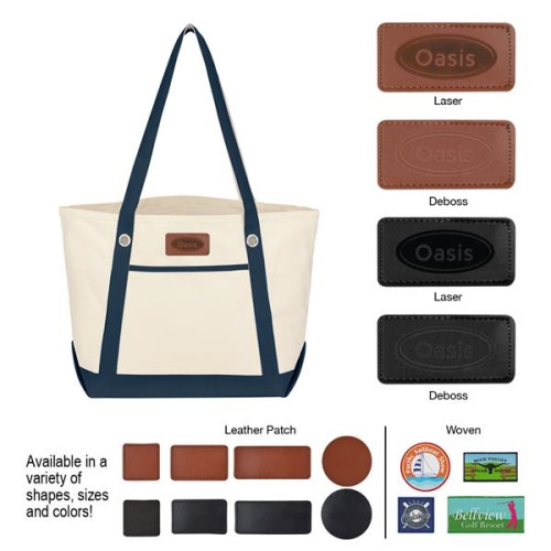 Medium Cotton Canvas Sailing Tote Bag