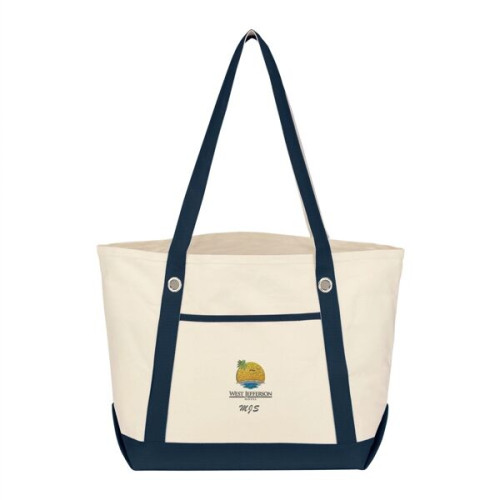Medium Cotton Canvas Sailing Tote Bag