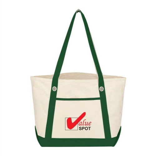 Medium Cotton Canvas Sailing Tote Bag