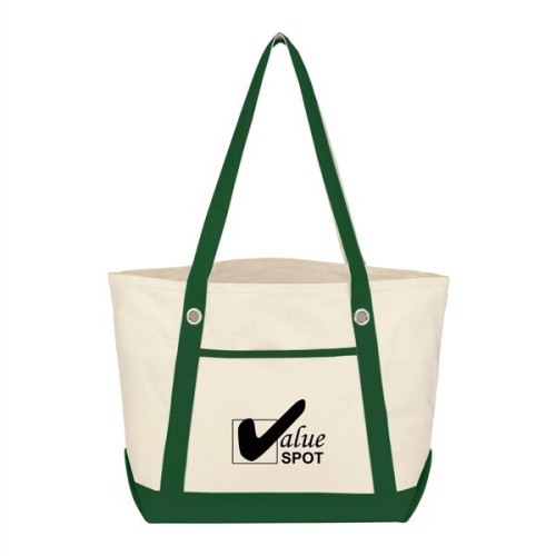 Medium Cotton Canvas Sailing Tote Bag