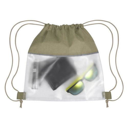 Reflective Heathered Frost Drawstring Bag