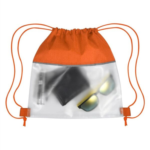 Reflective Heathered Frost Drawstring Bag
