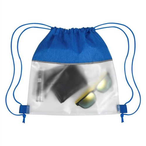 Reflective Heathered Frost Drawstring Bag