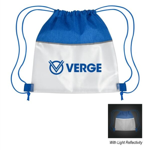 Reflective Heathered Frost Drawstring Bag