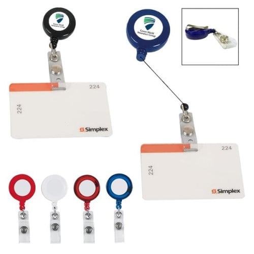 Retractable Badge Holder With Laminated Label