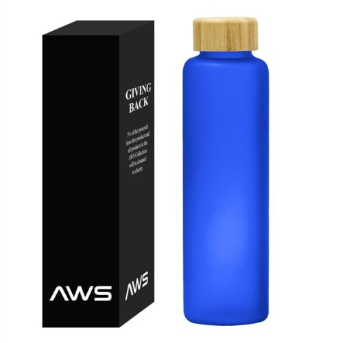 Aws 20 Oz. Belle Glass Bottle With Bamboo Lid
