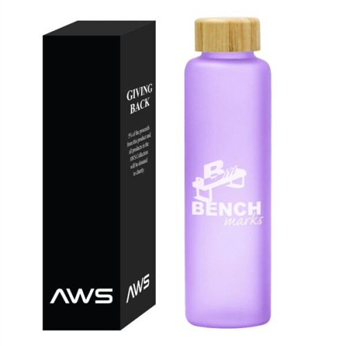 Aws 20 Oz. Belle Glass Bottle With Bamboo Lid