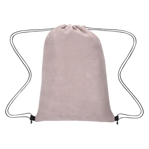 Posh Herringbone Drawstring Bag