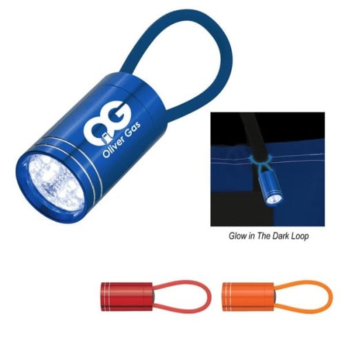 Glow In The Dark Aluminum LED Flashlight