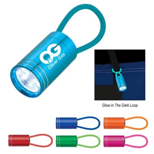 Glow In The Dark Aluminum LED Flashlight