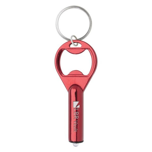 LED Aluminum Key Tag With Bottle Opener