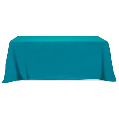 Flat Poly/Cotton 3-sided Table Cover - fits 8' standard t...