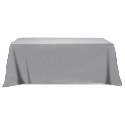 Flat Poly/Cotton 3-sided Table Cover - fits 8' standard t...