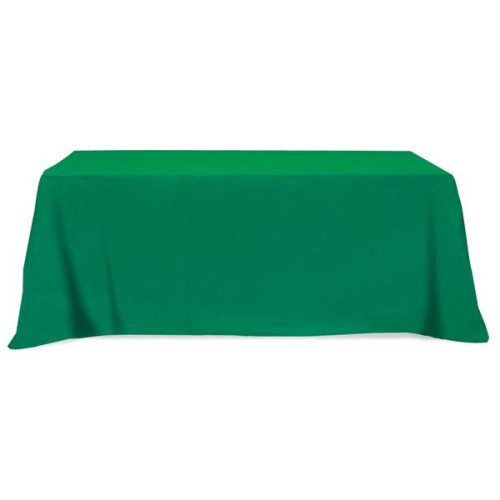 Flat Poly/Cotton 3-sided Table Cover - fits 8' standard t...